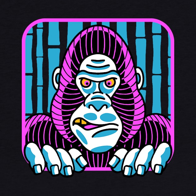 Angry Psychedelic Gorilla by ManicMonkeyPix